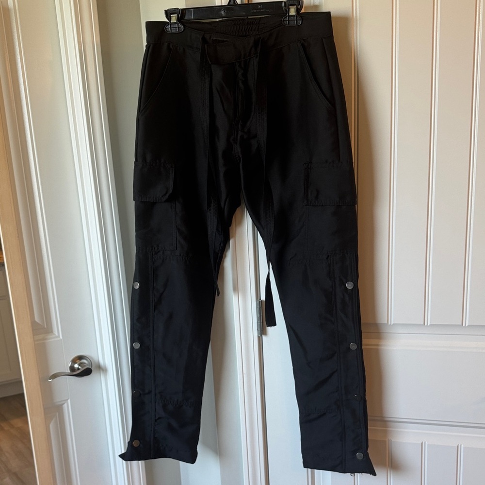 MNML Jet Black Cargo Pants